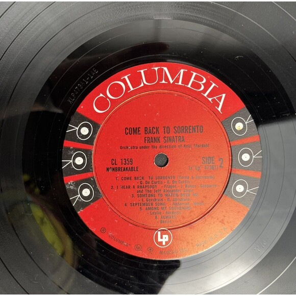 FRANK SINATRA "COME BACK TO SORRENTO" VINYL LP RECORD ALBUM COLUMBIA VG - Picture 6 of 6